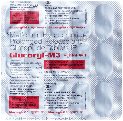 Glucoryl-M3 Tablet PR image