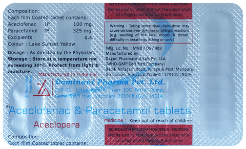 Aceclopara Tablet image Aceclopara Tablet image