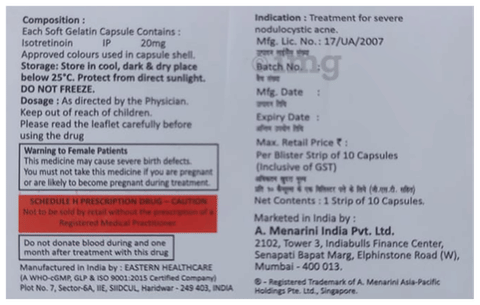 Iso Aret 20mg Capsule image
