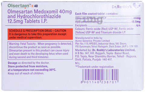 Olsertain-H 40 Tablet
