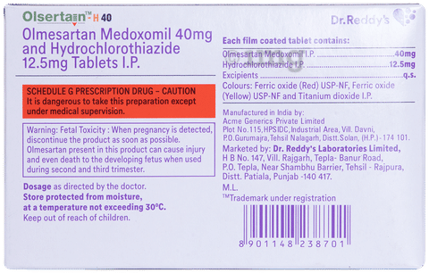 Olsertain-H 40 Tablet image Olsertain-H 40 Tablet image