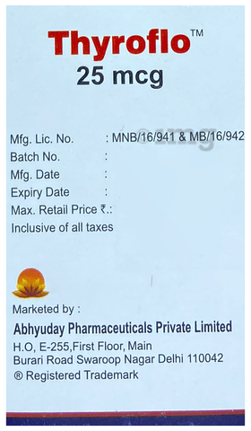 Thyroflo 25mcg Tablet image