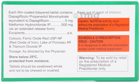 Dapanorm-M 5mg/500mg Tablet image
