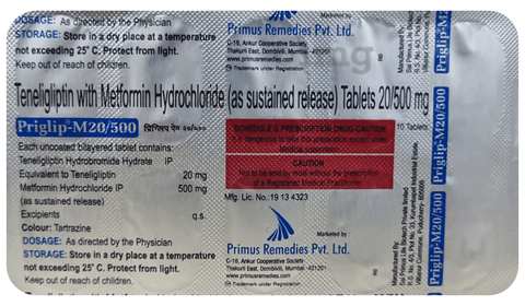 Priglip-M 20/500 Tablet SR image