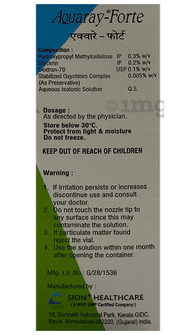 Aquaray-Forte Ophthalmic Solution image Aquaray-Forte Ophthalmic Solution image