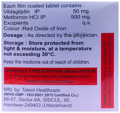 Vildabetic-M Tablet image