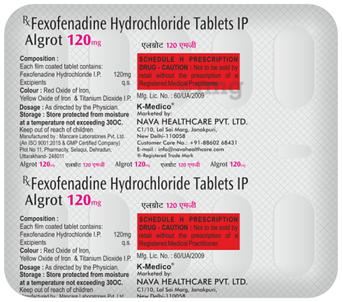 Algrot 120mg Tablet image