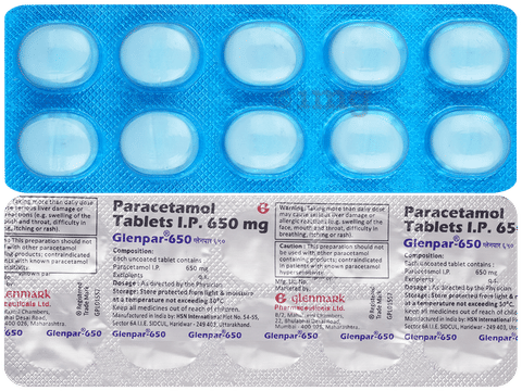 Glenpar 650mg Tablet image