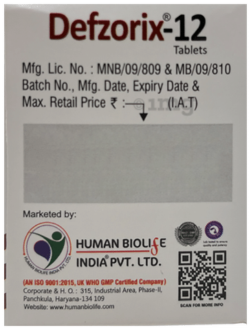 Defzorix 12 Tablet