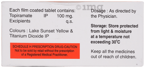 Topamed 100mg Tablet image