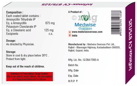 Infimox-CV 875/125 Tablet image