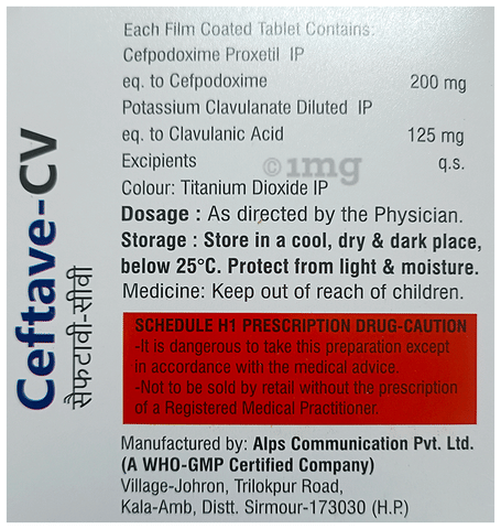 Ceftave-CV Tablet image