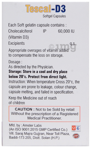 Tescal-D3 Softgel Capsule