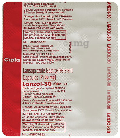 Lanzol 30 Capsule image