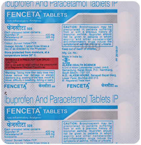 Fenceta 400mg/325mg Tablet