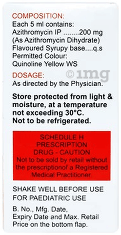 Buy Zathrin 200 Readymix Oral Suspension Online: View Uses, Side