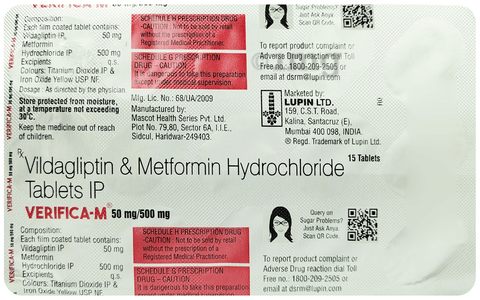 Verifica-M 500mg/50mg Tablet image Verifica-M 500mg/50mg Tablet image
