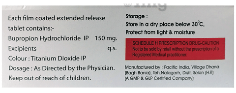 Buy Buprodep XR 150 Tablet Online: View Uses, Side Effects, Price,  Substitutes | 1mg