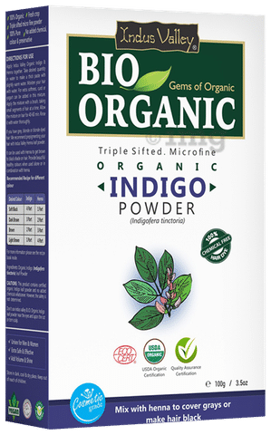 Indus Valley Bio Organic Indigo Powder: Buy box of 100.0 gm Powder at best  price in India