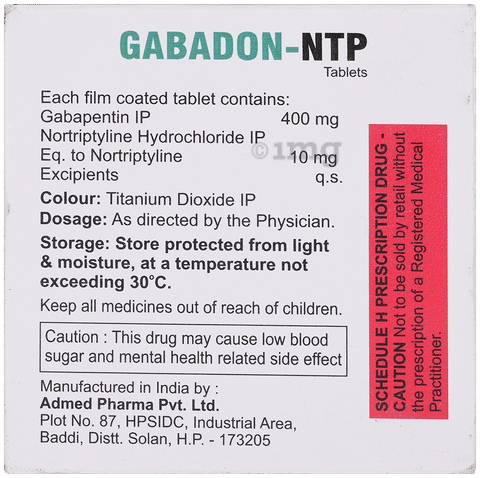 Gabadon-NTP 400mg/10mg Tablet