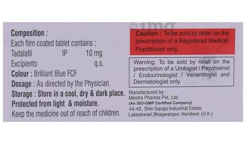 Tadavian 10 Tablet image