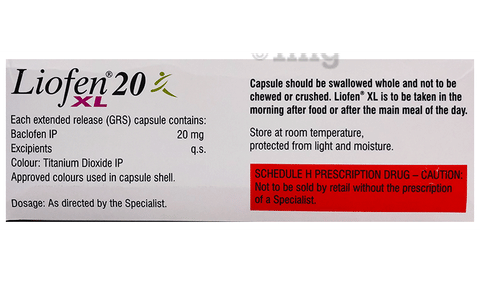 Liofen XL 20 Capsule image Liofen XL 20 Capsule image