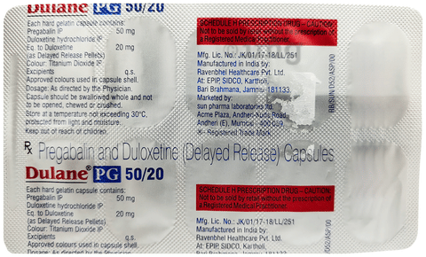 Dulane PG 50mg/20mg Capsule image Dulane PG 50mg/20mg Capsule image