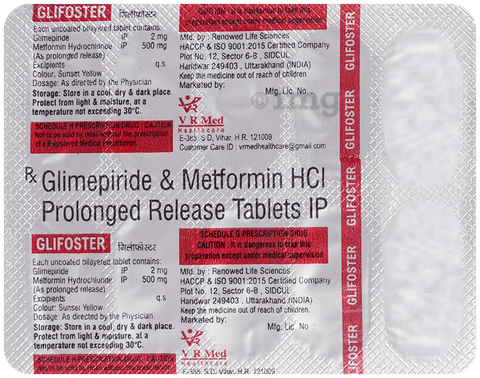 Glifoster 2mg/500mg Tablet image