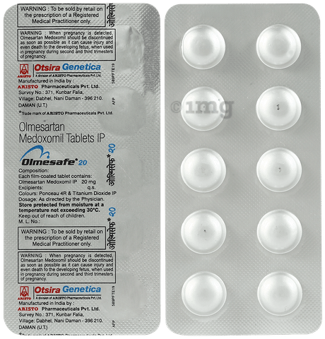 ओल्मीसेफ 20 टैबलेट image