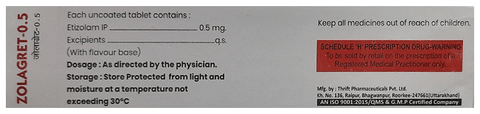 Zolagret 0.5 Tablet