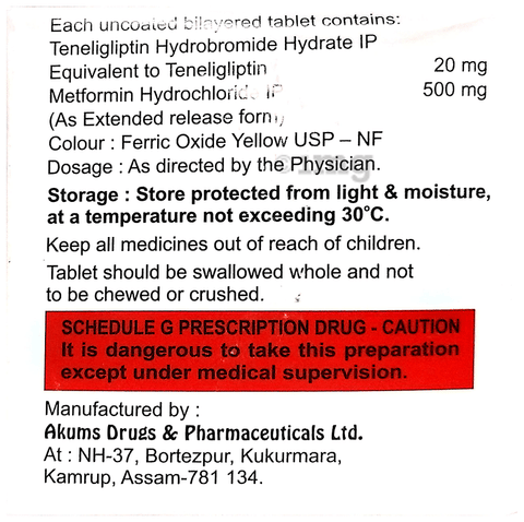 Exigliptin M 500 Tablet SR image Exigliptin M 500 Tablet SR image