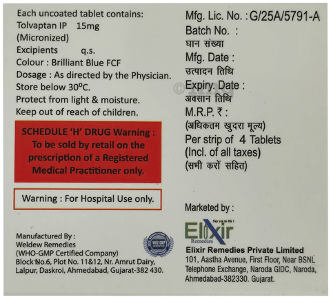 Tlv 15mg Tablet image Tlv 15mg Tablet image