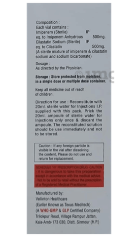 Imeron 500mg Injection image