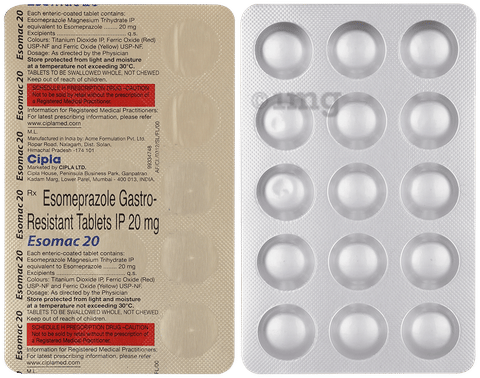 Esomac 20 Tablet image