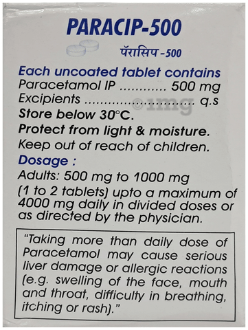 ParaCIP 500 Tablet image ParaCIP 500 Tablet image