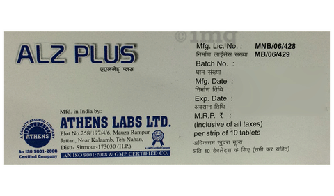 Alz Plus Tablet image Alz Plus Tablet image