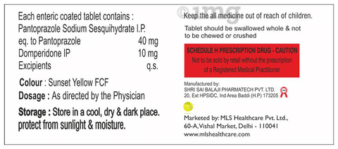 Pantajet D 10mg/40mg Tablet