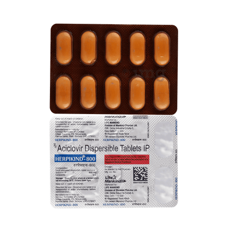 herpikind 800mg tablet