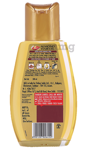 Dabur Almond Hair Oil: Buy bottle of 300 ml Oil at best price in India | 1mg