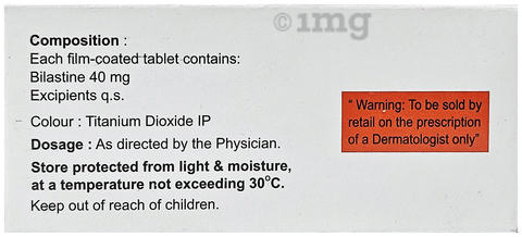 Bilast 40mg Tablet image