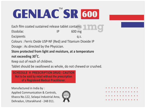 Genlac SR 600 Tablet image Genlac SR 600 Tablet image