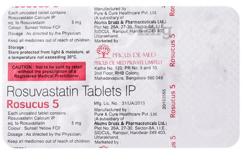 Rosucus 5mg Tablet image