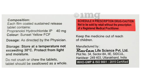 Vasonol SR 40 Tablet image Vasonol SR 40 Tablet image