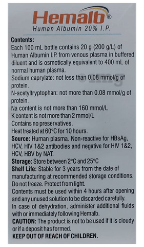 Hemalb Infusion image Hemalb Infusion image