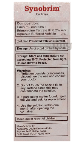 Synobrim Eye Drop image