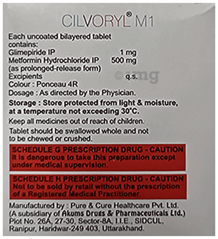 Cilvoryl M 1 Tablet PR image