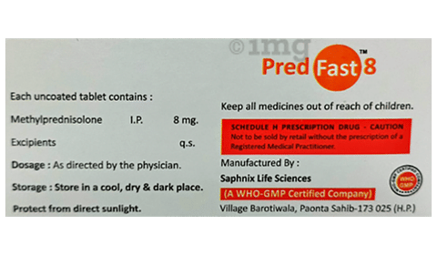 Pred Fast 8 Tablet image Pred Fast 8 Tablet image