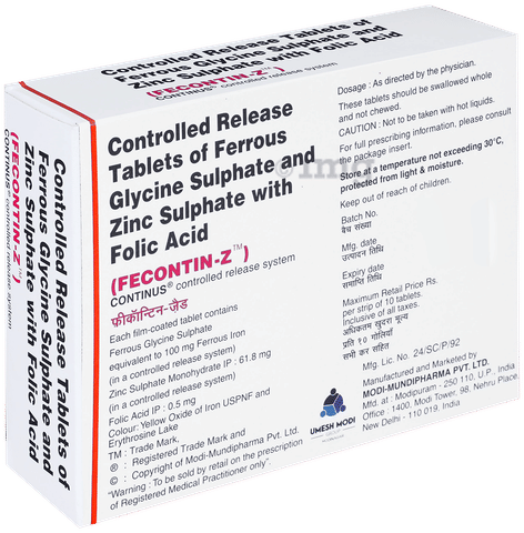 Fecontin-Z Tablet CR image Fecontin-Z Tablet CR image