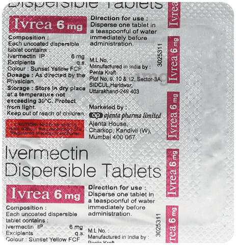 Ivrea 6mg Tablet image Ivrea 6mg Tablet image