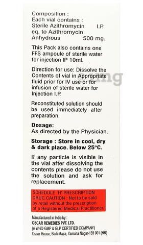 Aznox 500mg Injection image